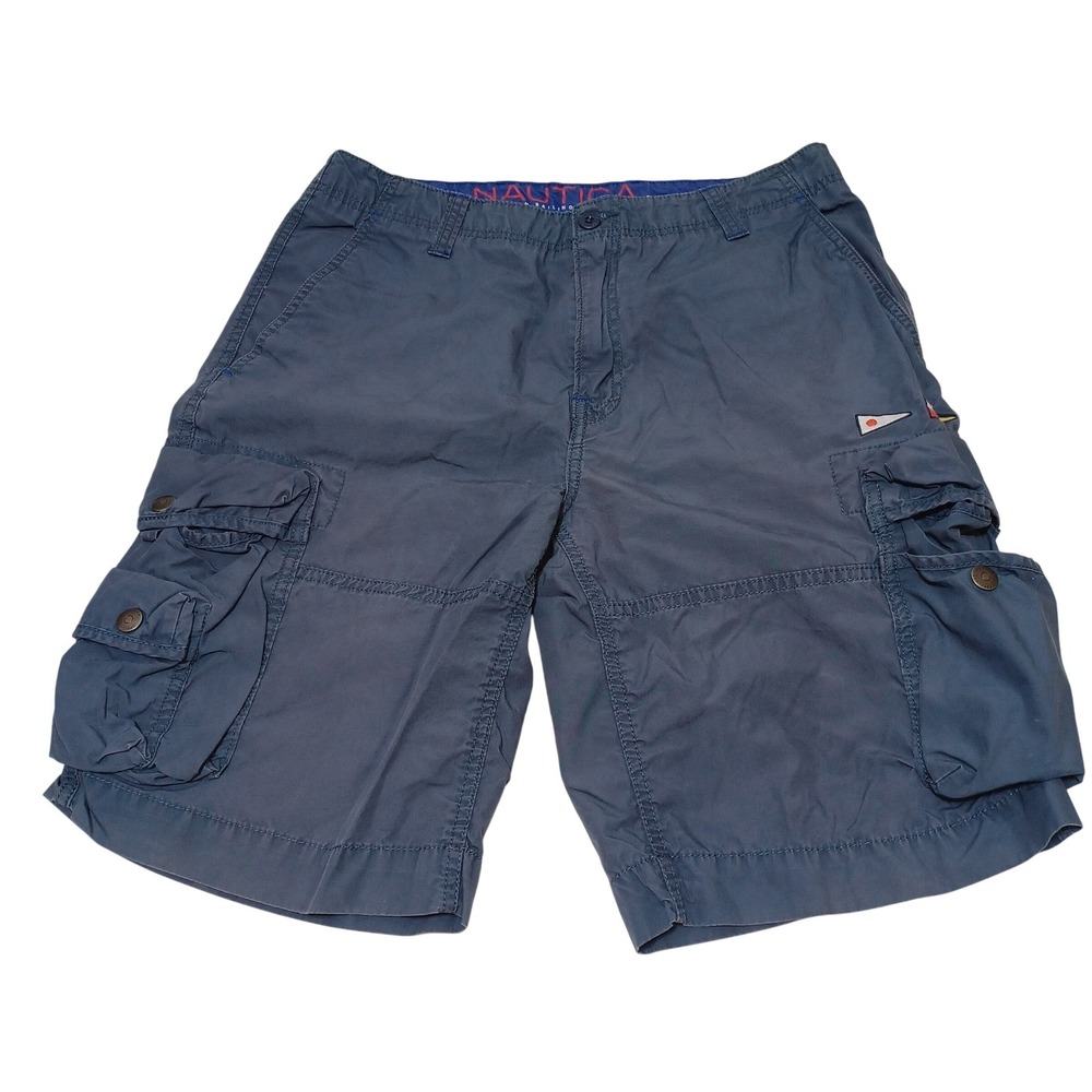 Nautica 30th Anniversary Mens Cargo Shorts 32 Nautical Flags Coastal Heritage